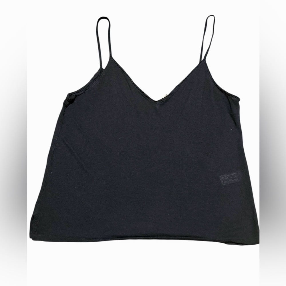SALE! Rag & Bone Black Strappy Tank Cami Modal Linen Goth Minimalist L